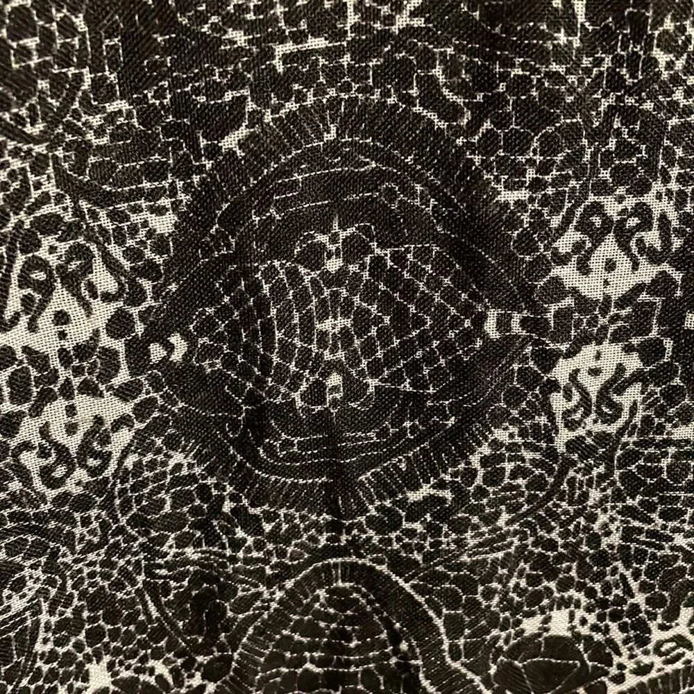BONGO skull print and black infinity scarf in lightweight woven fabric